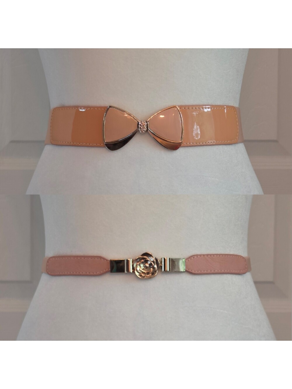 Peach Pink and Rose Pink Size XS Belt Bundle Japanese Elegant Girly Chic